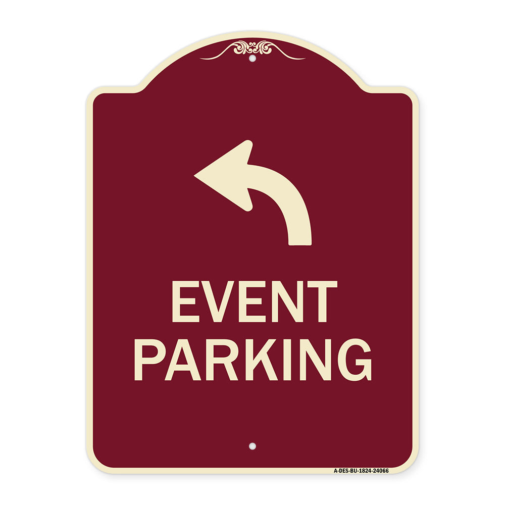 Event Parking Only (With Upper Left Arrow)