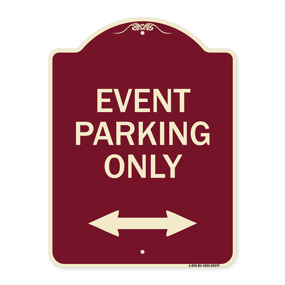 Event Parking Only (With Bidirectional Arrow)