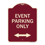 Event Parking Only (With Bidirectional Arrow)