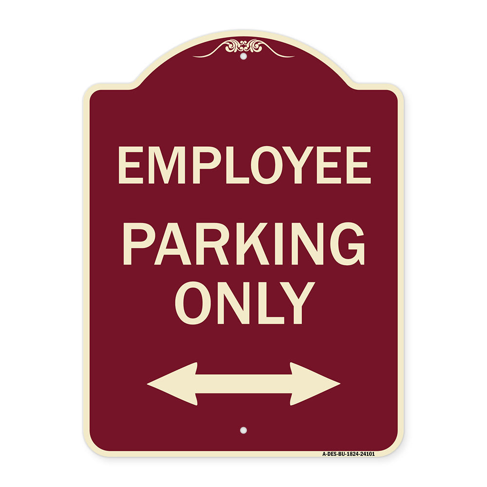 Employee Parking Only (With Bi-Directional Arrow)