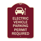 Electric Vehicle Parking Permit Required (With Electric Car Graphic)