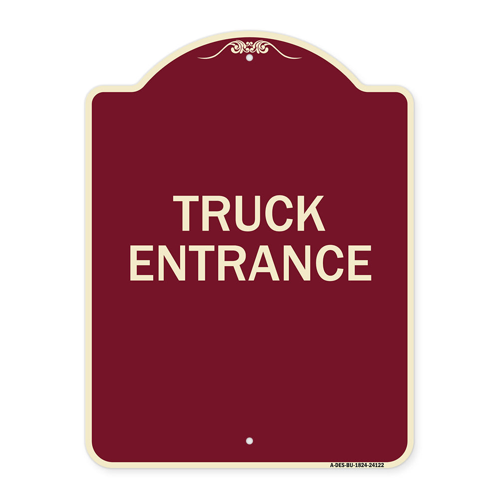 Driveway Sign Truck Entrance