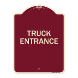 Driveway Sign Truck Entrance
