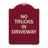 Driveway Sign No Trucks in Driveway
