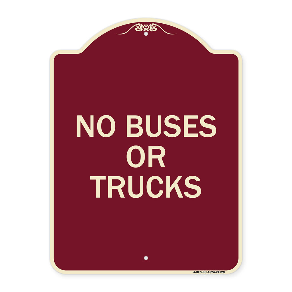 Driveway Sign No Buses or Trucks