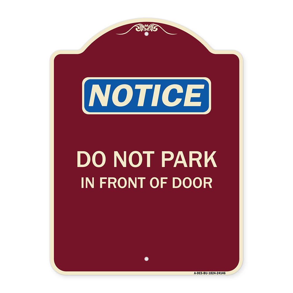 Do Not Park in Front of Door
