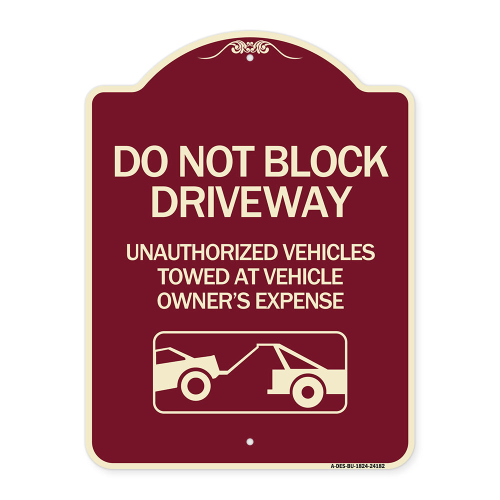 Do Not Block Driveway (With Graphic)
