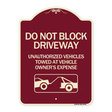 Do Not Block Driveway (With Graphic)