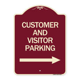 Customer and Visitor Parking (With Right Arrow)