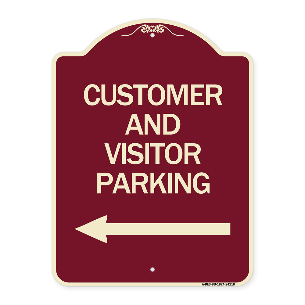 Customer and Visitor Parking (With Left Arrow)