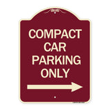 Compact Car Parking Only (With Right Arrow)