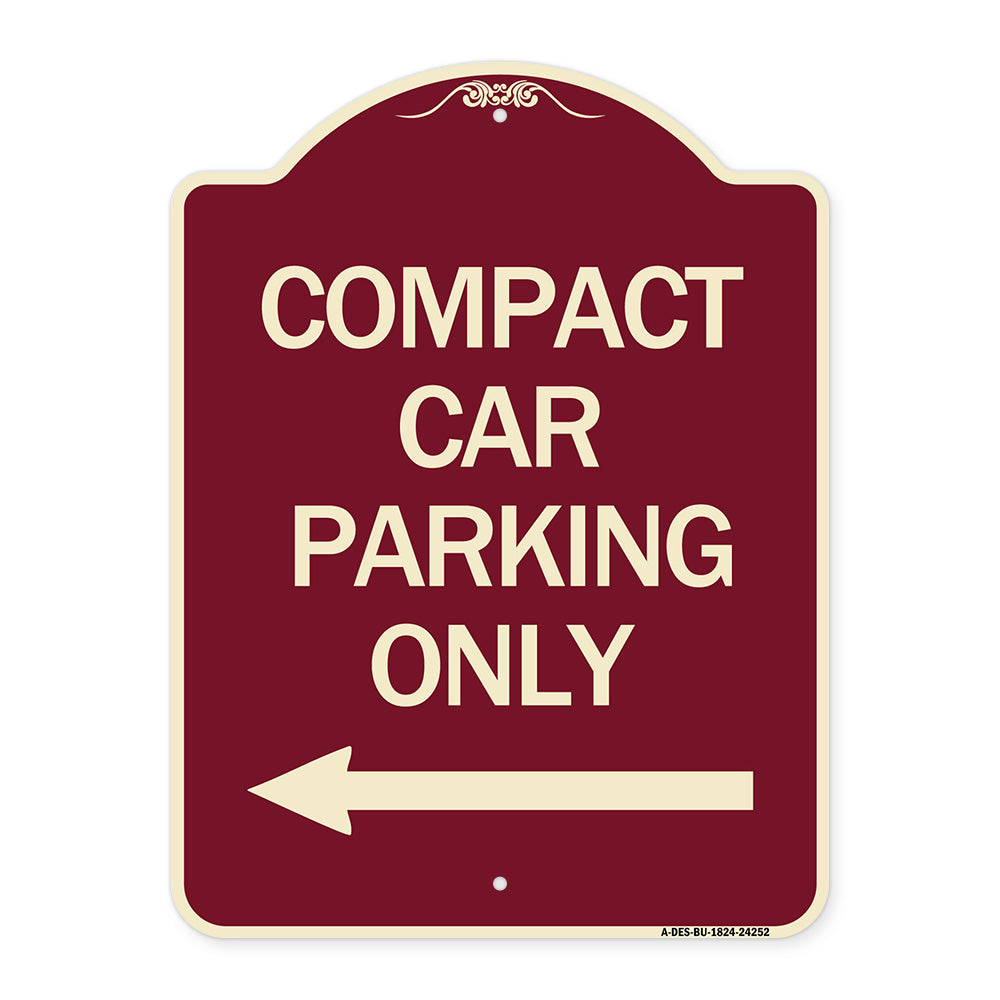 Compact Car Parking Only (With Left Arrow)
