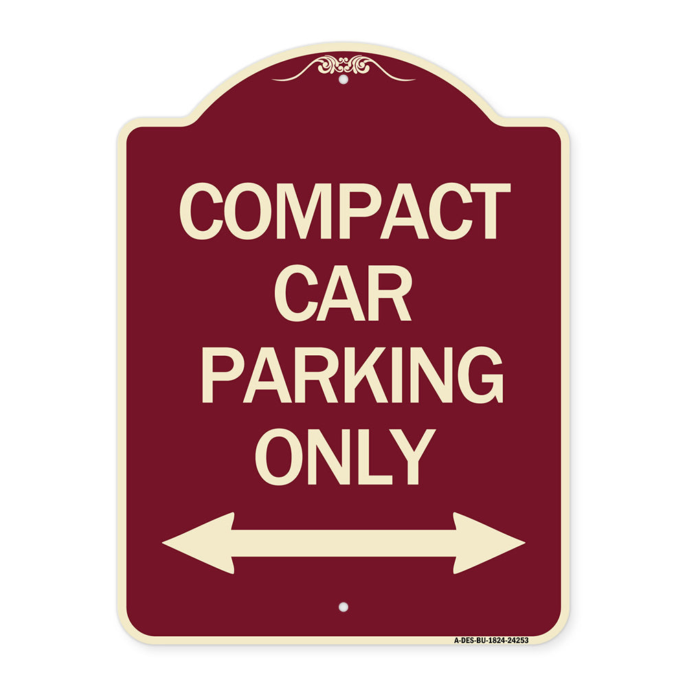 Compact Car Parking Only (With Bidirectional Arrow)
