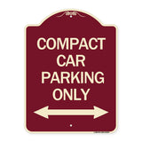 Compact Car Parking Only (With Bidirectional Arrow)