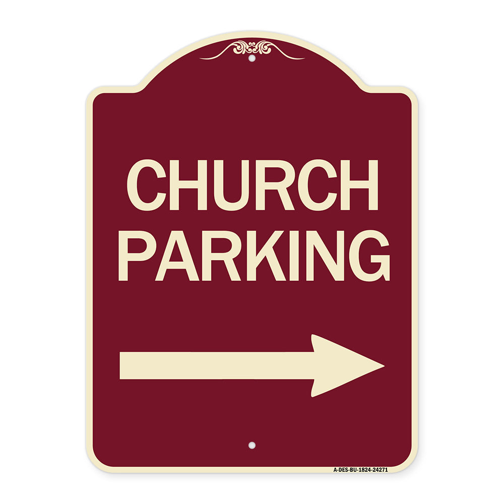 Church Parking (With Right Arrow)
