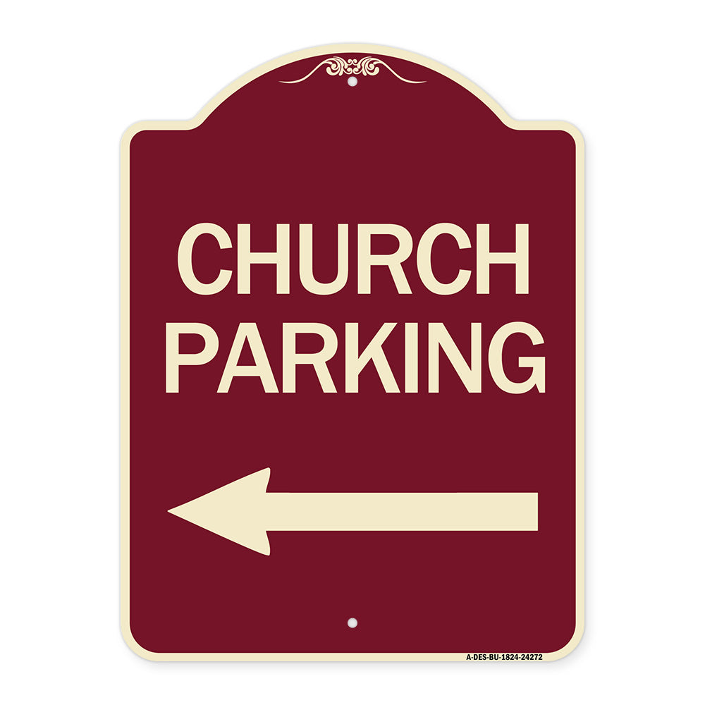 Church Parking (With Left Arrow)