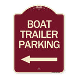 Boat Trailer Parking (With Left Arrow Symbol)