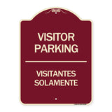 Bilingual Reserved Parking Sign Visitor Parking Visitantes Solamente