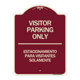 Bilingual Reserved Parking Sign Visitor Parking Only - Estacionamiento Para Visitantes Solamente