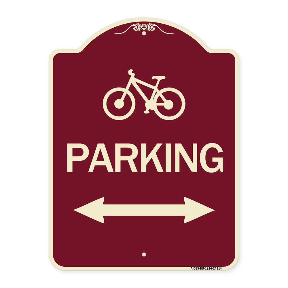 Bicycle Symbol Parking (With Bidirectional Arrow)