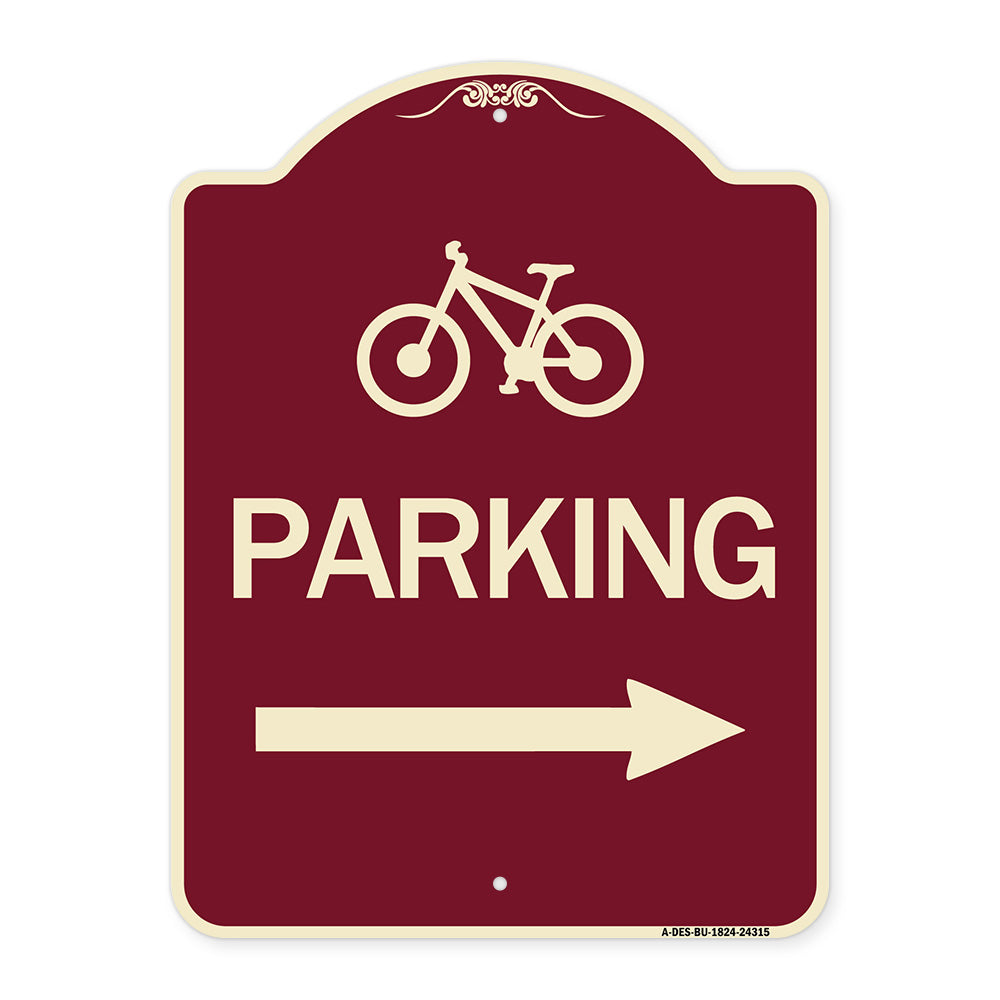 Bicycle Symbol Parking (Right Arrow