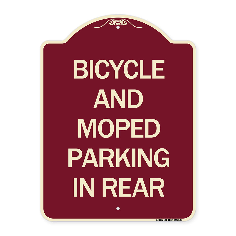Bicycle and Moped Parking in Rear