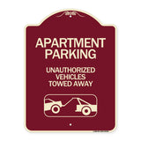 Apartment Parking - Unauthorized Vehicles Towed Away (With Car Tow Graphic)