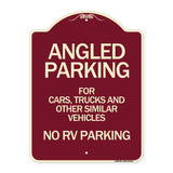 Angled Parking for Cars Trucks and Similar Vehicles - No RV Parking
