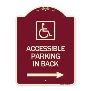 Accessible Parking on Right Arrow (With Graphic)