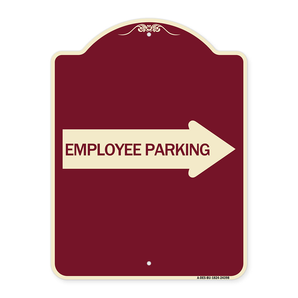 Employee Parking (With Right Arrow)