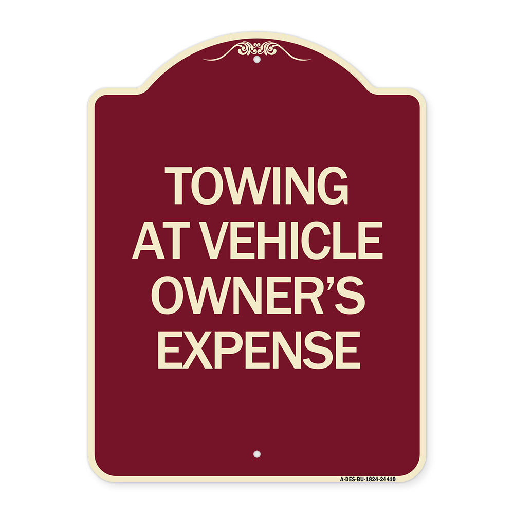 Towing at Vehicle Owner's Expense