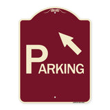 Parking with Arrow Pointing to Top Left