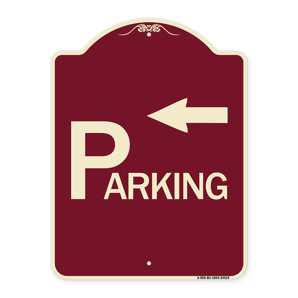 Parking with Arrow Pointing Left
