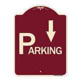 Parking with Arrow Pointing Down