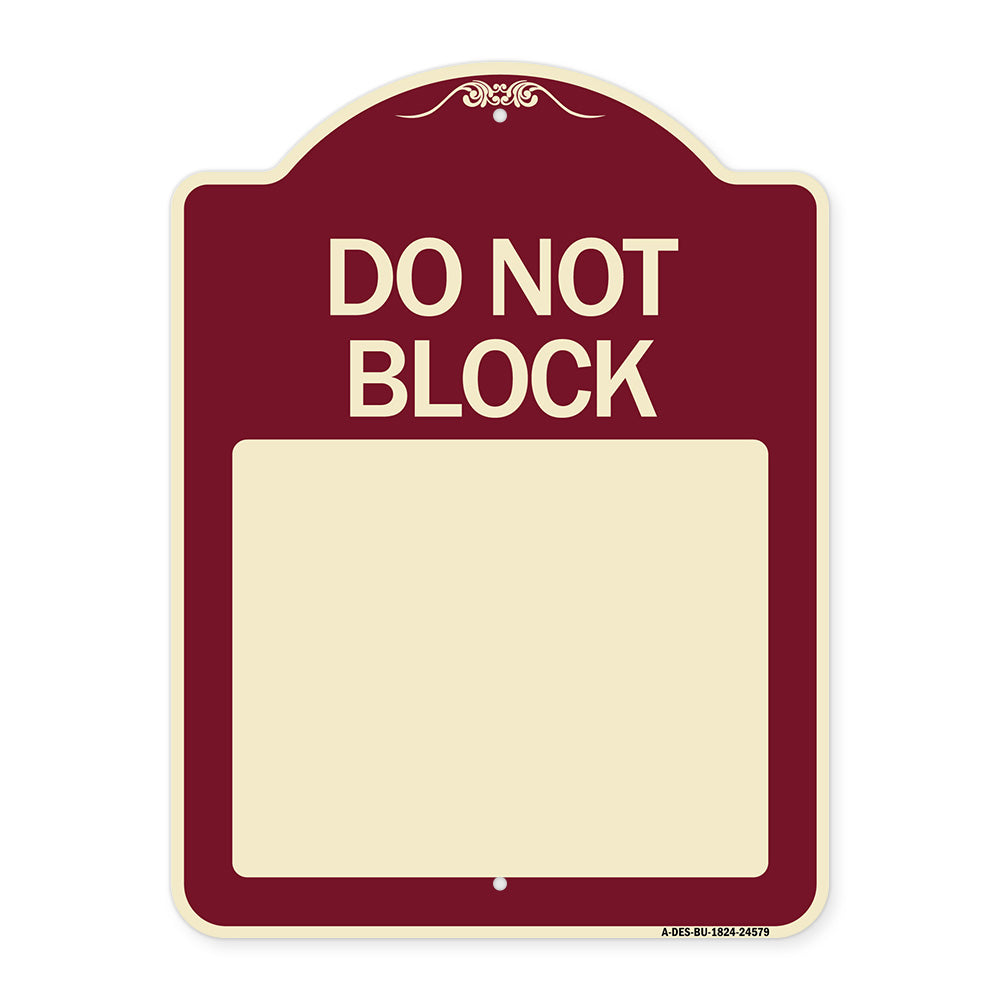 Do Not Block Custom No Parking Text Here