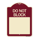 Do Not Block Custom No Parking Text Here