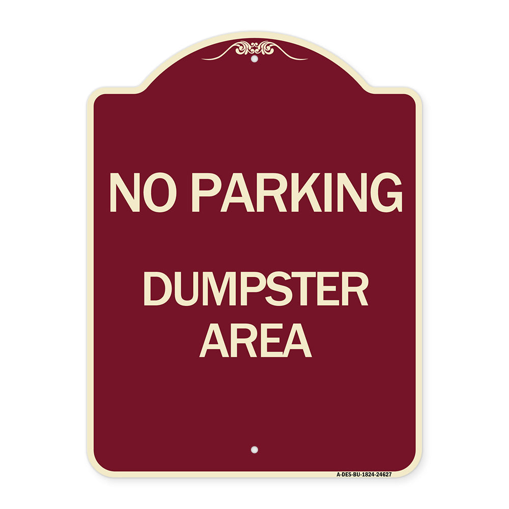 No Parking Dumpster Area