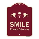 Smile Private Driveway With Video Surveillance Camera Graphics