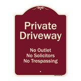 Private Driveway No Outlet Solicitors Or Trespassing
