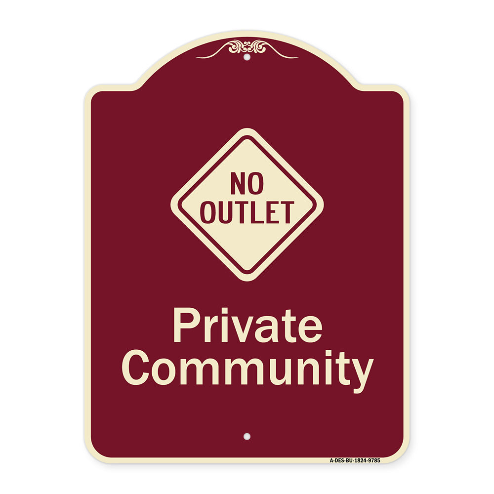 Private Community With No Outlet Symbol