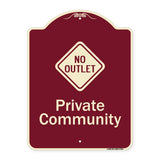 Private Community With No Outlet Symbol