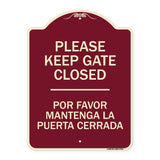 Please Keep Gate Closed Por Favor Mantenga La Puerta Cerrada