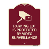 Parking Lot Is Protected By Video Surveillance With Graphic