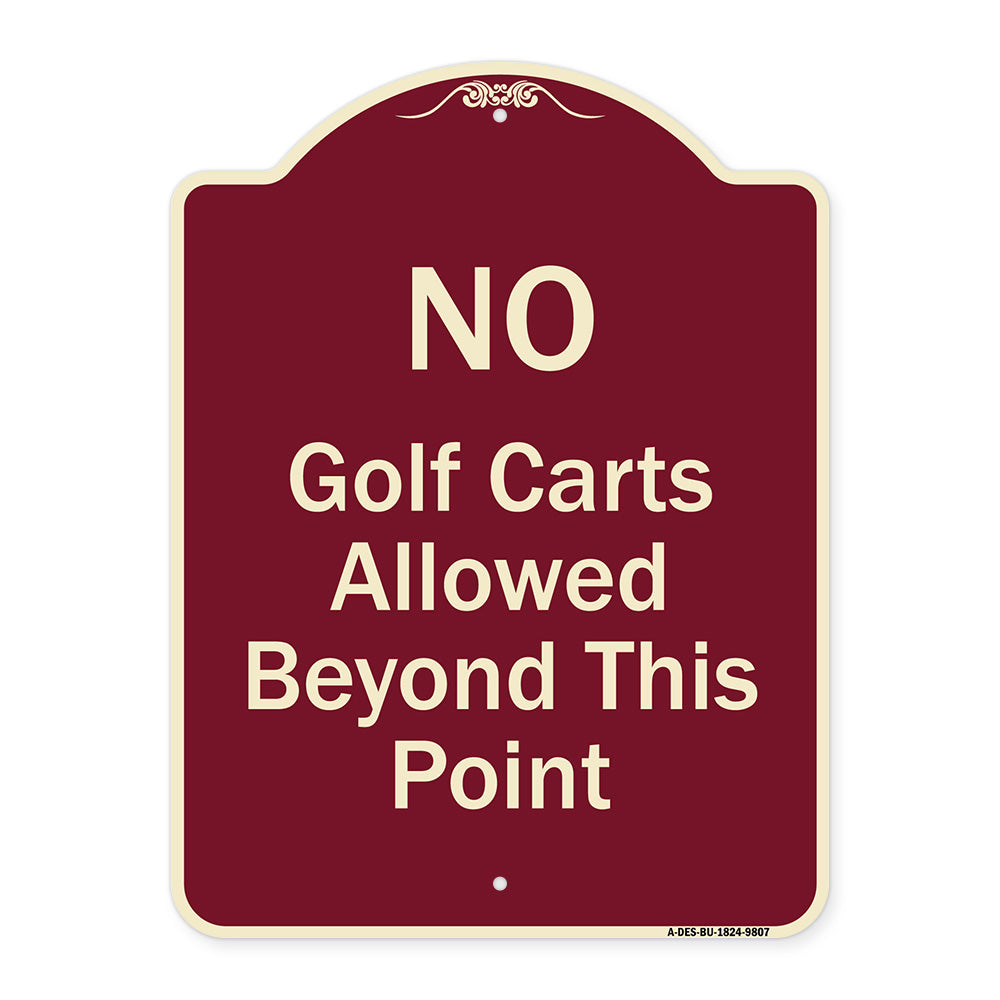 No Golf Carts Allowed