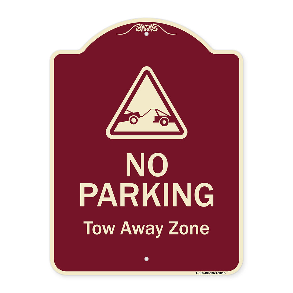 No Parking Tow Away Zone With Graphic