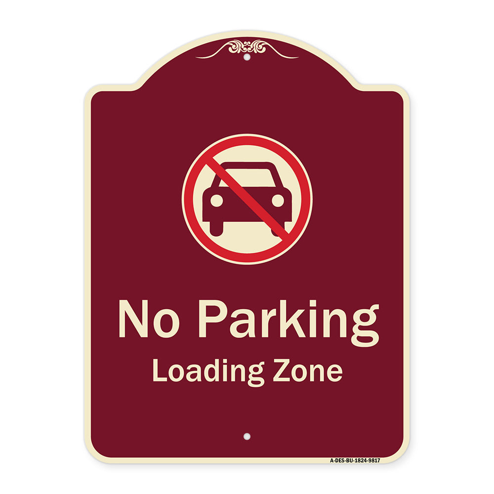 No Parking, Loading Zone With No Car Symbol