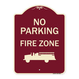 No Parking, Fire Zone With Graphic