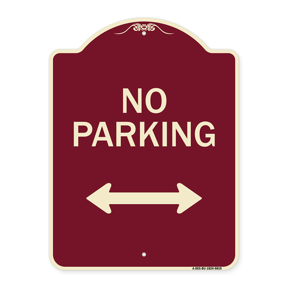No Parking With Bidirectional Arrow