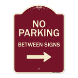No Parking Between Signs Right