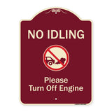 No Idling, Please Turn Off Engine With Graphic